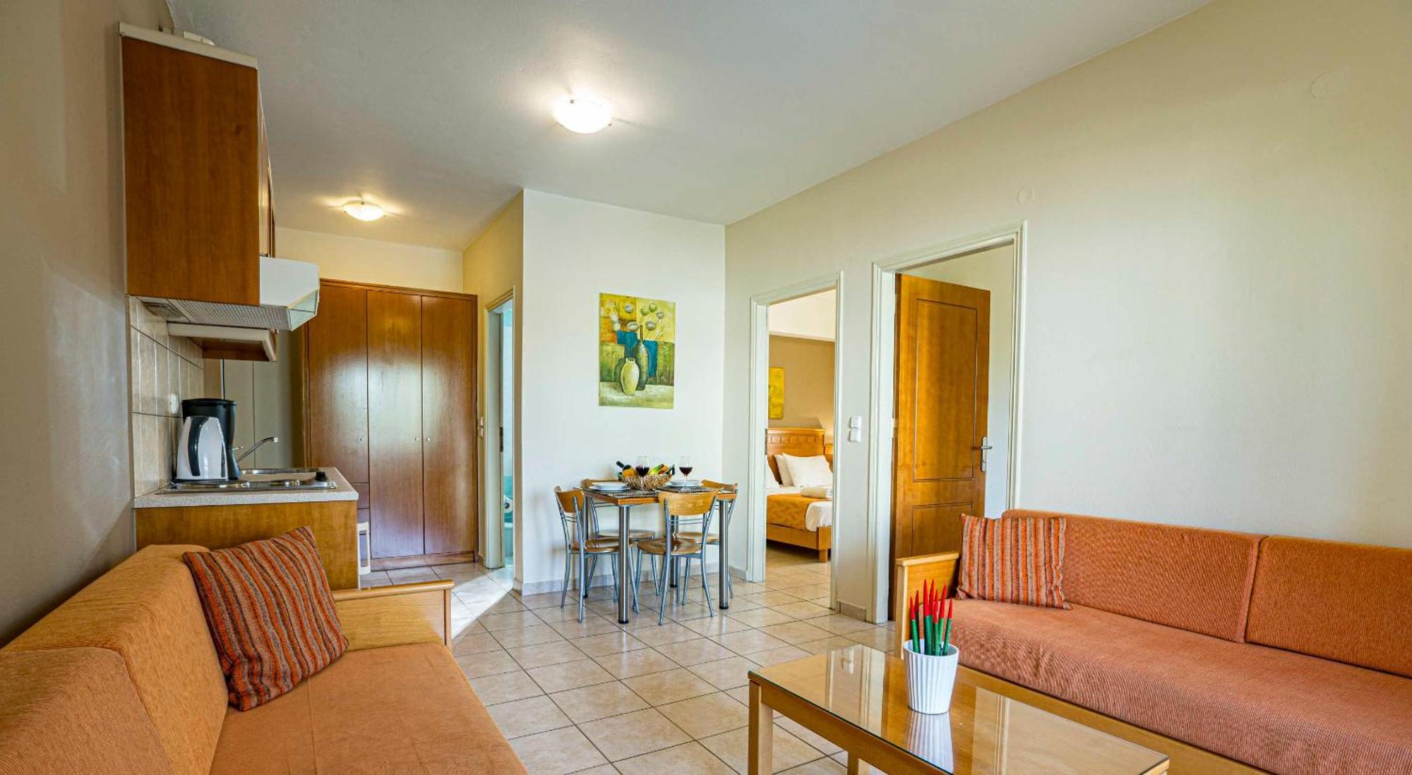 Helios Apartments Kato Daratso Rum bild